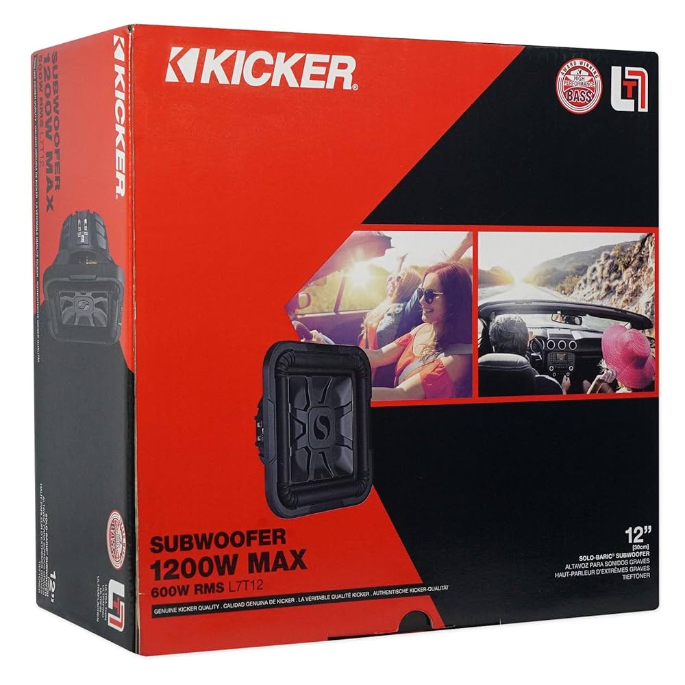 kicker キッカー ソロバリック L7T124 solo Amazon.co.jp: Kicker 46L7T122 12インチ 1200ワット L7T サブ